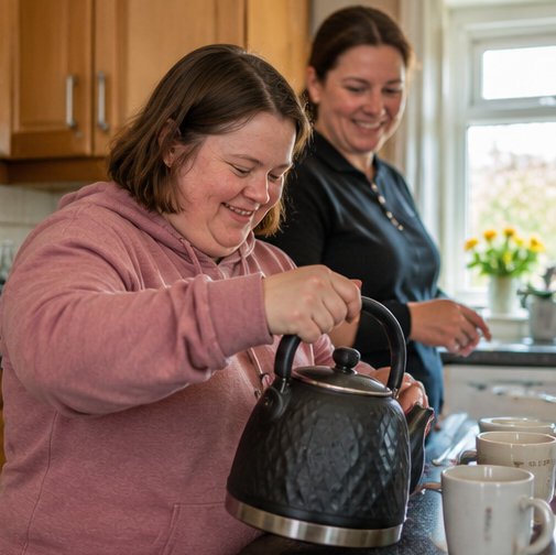 Learning disability support illustrative scene