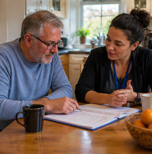 Person-centred support — illustrative scene
